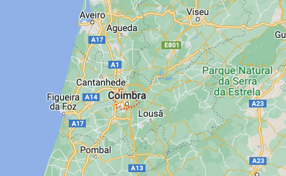Coimbra Portugal Map
