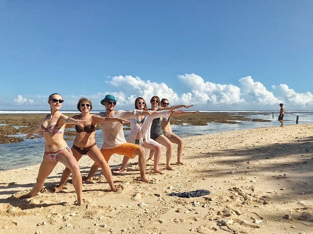 Yoga at Green Bowl Beach Uluwatu Bali