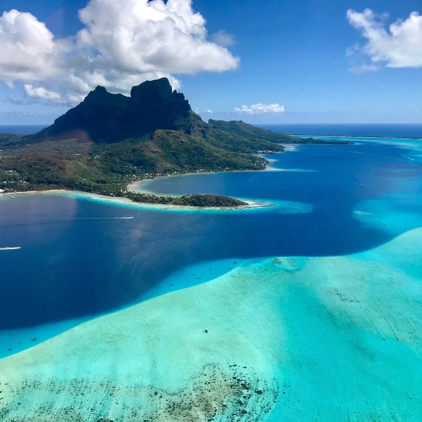 View on the highest point of Huahine Island